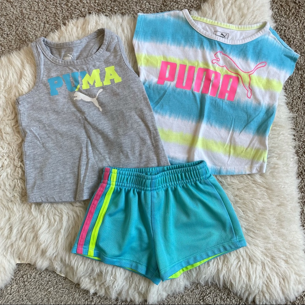 Puma | Baby Girls Short, Tank & Tee Set | 18mo - Picture 1 of 10